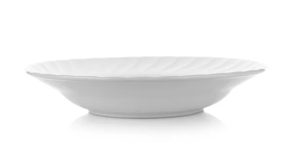 White Plate White Background — Stock Photo, Image