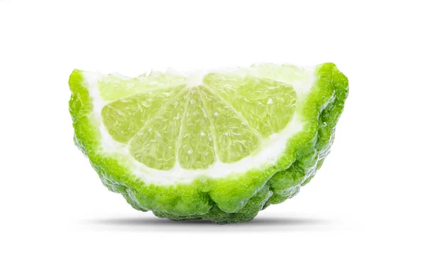 Bergamot Slice Isolated White Background — Stock Photo, Image