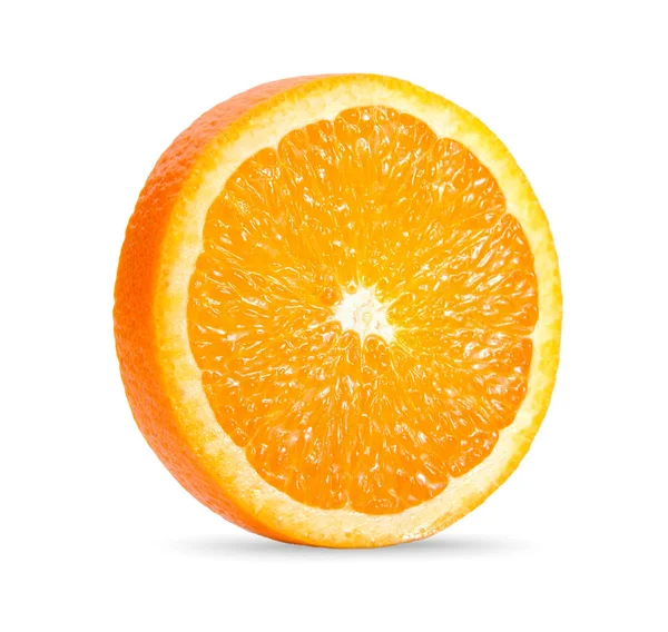 Rebanada Naranja Aislada Sobre Fondo Blanco — Foto de Stock