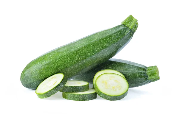 Zucchini Isolerad Vit Bakgrund — Stockfoto