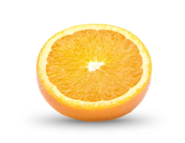 Tranche Orange Isolée Sur Fond Blanc — Photo