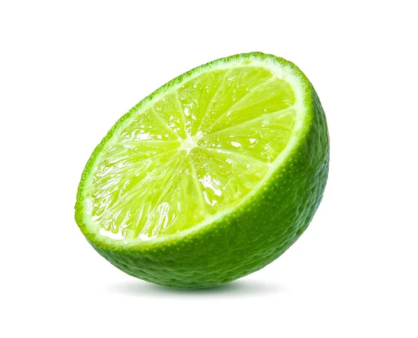 Juicy Slice Lime Isolated White Background — Stock Photo, Image