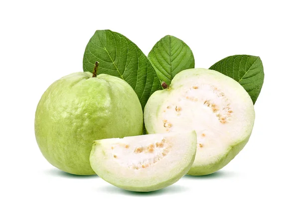 Fructe Guava Izolate Fundal Alb — Fotografie, imagine de stoc