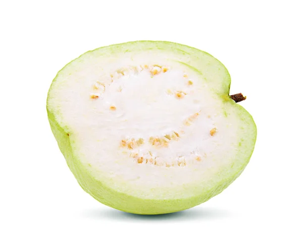 Friss Guava Gyümölcs Szelet Elszigetelt Fehér Background — Stock Fotó