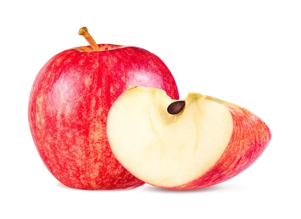 Czerwone Jabłko Białym Tle — Zdjęcie stockowe