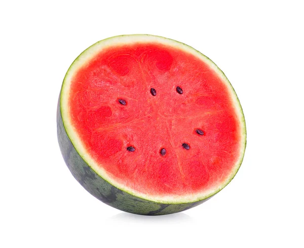 Beyaz arka plan üzerinde dilim karpuz