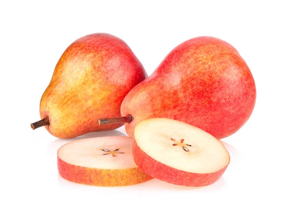 Red Pear White Background — Stock Photo, Image