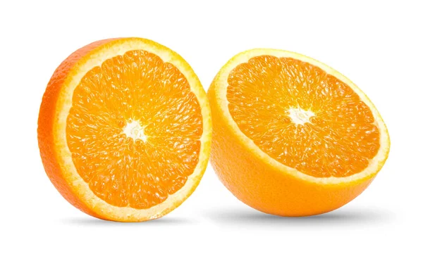 Orange Skiva Isolerad Vit Bakgrund — Stockfoto