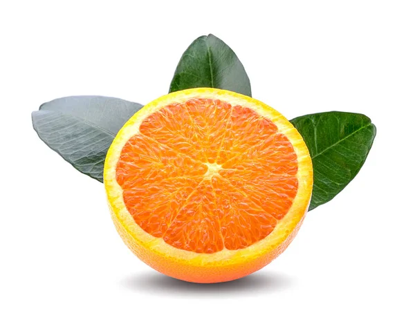 Oranje Schijfje Geïsoleerd Witte Achtergrond — Stockfoto