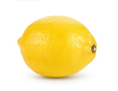 Beyaz arka plan üzerinde izole limon ve kesilmiş yarım dilim