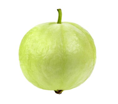 Guava meyvesi beyaz arkaplanda izole.