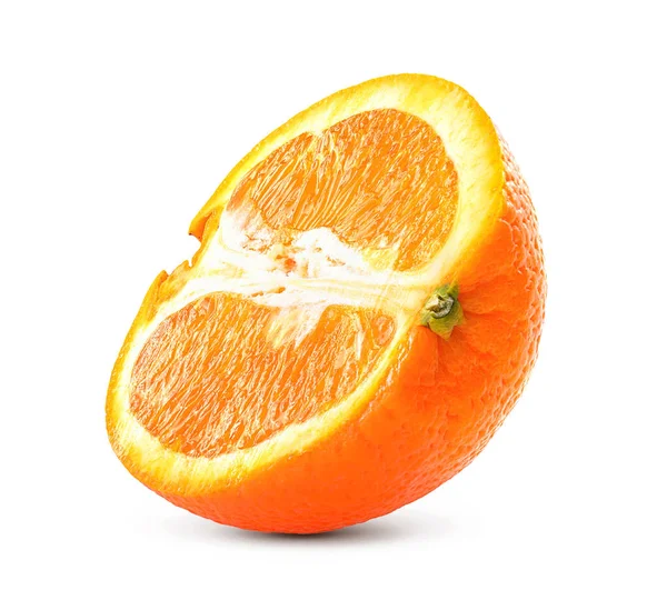 Fetta Frutta Arancione Sfondo Bianco — Foto Stock