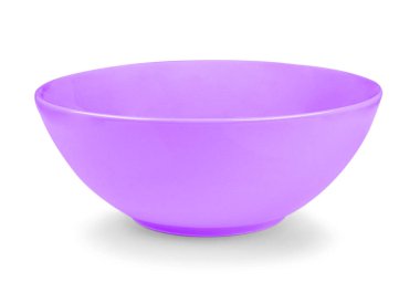 Beyaz arka plan üzerinde mor kase