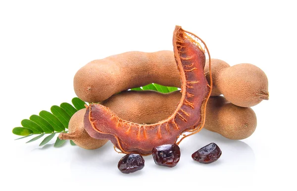 Tamarind Isolerat Den Vita Bakgrunden — Stockfoto