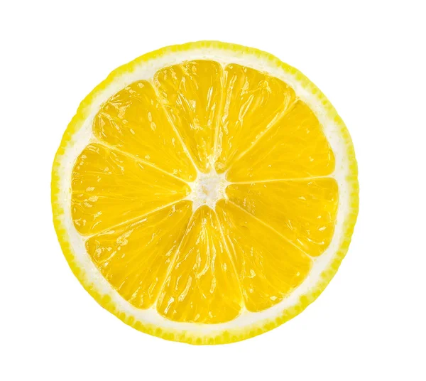 Ломтик Лимона Сохраненный Обрезкой Пути — стоковое фото