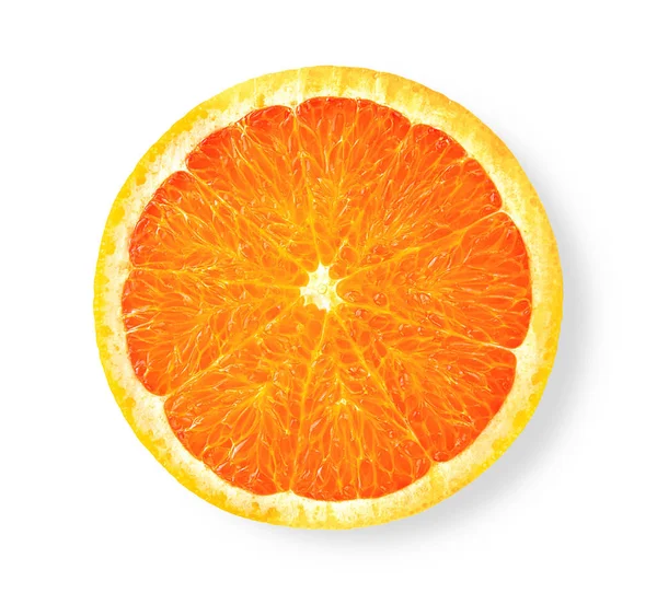 Оранжевый Ломтик Изолирован Белом Фоне Путь Вырезания — стоковое фото