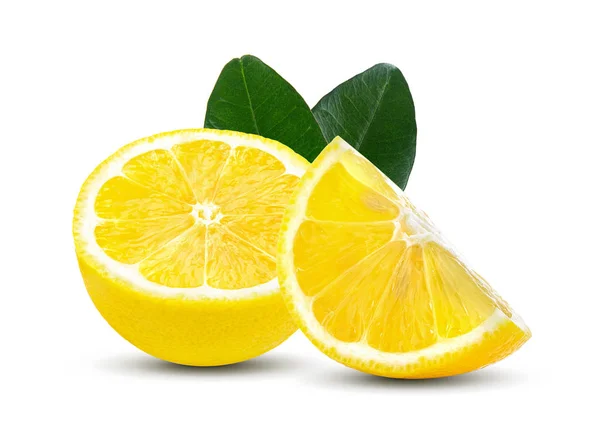 Lemon Slice Fruit Isolated White Background — Stock Photo, Image