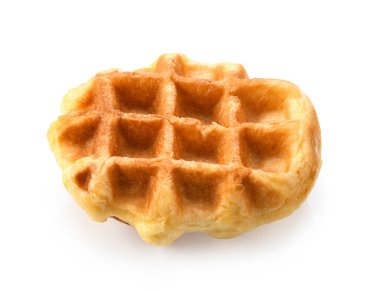 Beyaz arkaplanda izole edilmiş waffle 'lar.