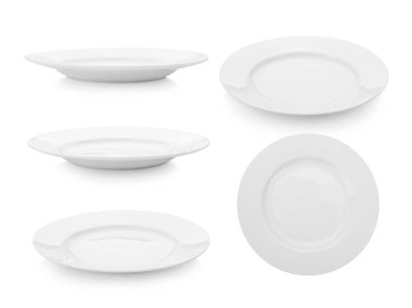 Beyaz arkaplanda beyaz plaka