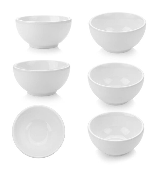 white bowl on white background