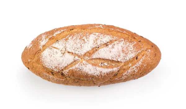 Frans Ronde Brood Geïsoleerd Een Witte Achtergrond — Stockfoto