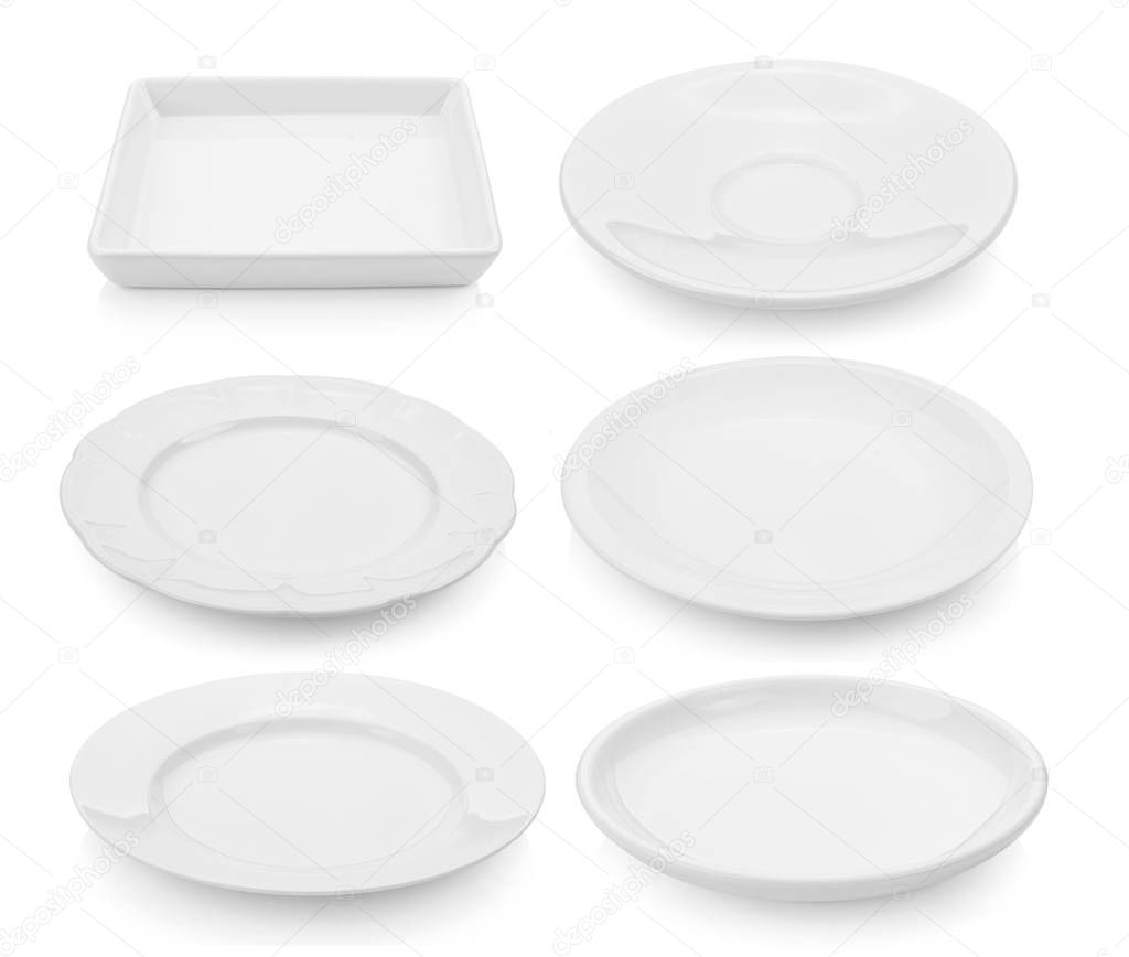 plate on white background