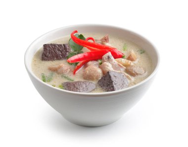 Bir kase tavuk Hindistan cevizi çorbası