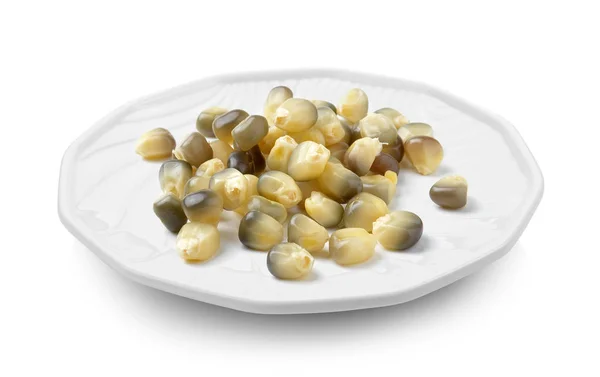 Corn Plate White Background — Stock Photo, Image