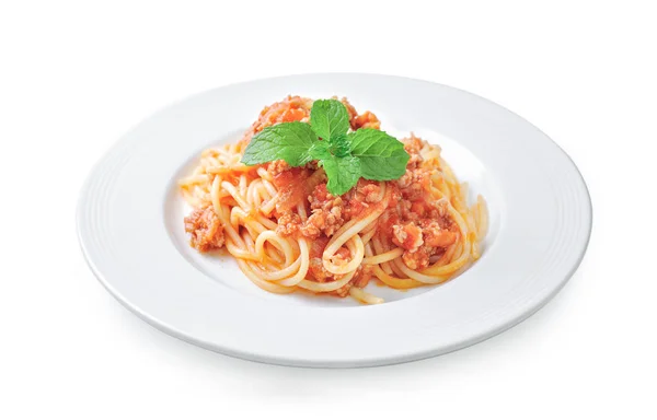 Spaghetti Pasta Tomato Beef Sauce — Stock Photo, Image