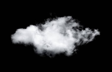 Siyah arkaplanda izole bulutlar