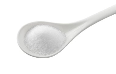 Beyaz arka plan üzerinde izole kaşık şeker