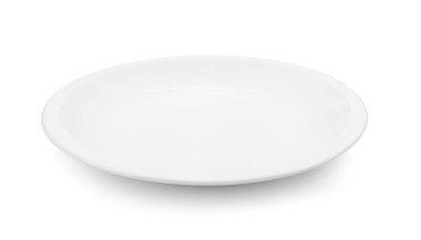 Beyaz arkaplanda boş plaka