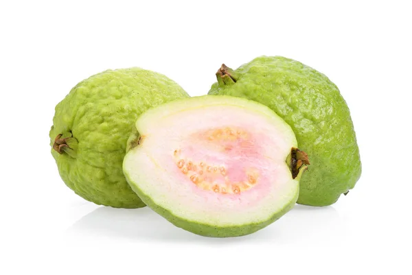 Roze Guava Geïsoleerd Witte Achtergrond — Stockfoto