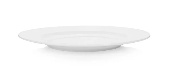 White Plate White Background — Stock Photo, Image