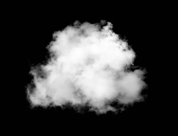 Witte Wolken Zwarte Achtergrond — Stockfoto