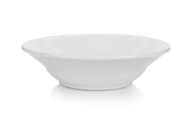 beyaz arkaplanda kase