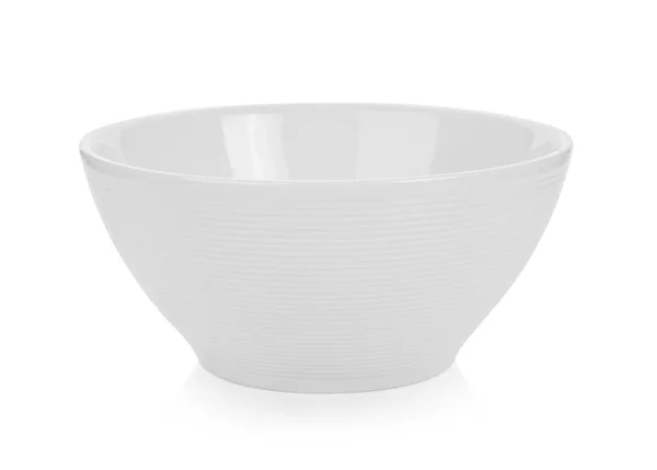 White Ceramic Bowl White Background — Stock Photo, Image