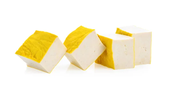 Beyaz Arka Plan Üzerinde Tofu — Stok fotoğraf