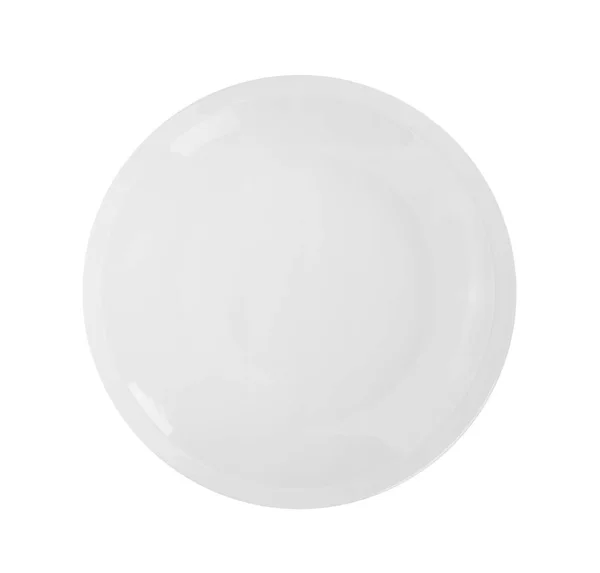 Top View Plate White Background — Stock Photo, Image