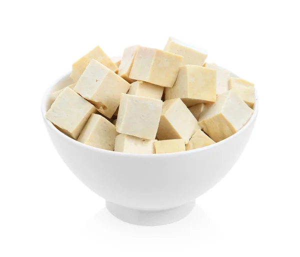 Tofu Tazón Aislado Sobre Fondo Blanco — Foto de Stock