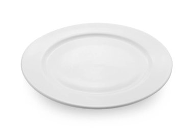 Boş plaka beyaz arkaplanda izole edildi