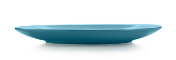 Ceramic Blue Plate Isolated White Background — Stock Photo, Image
