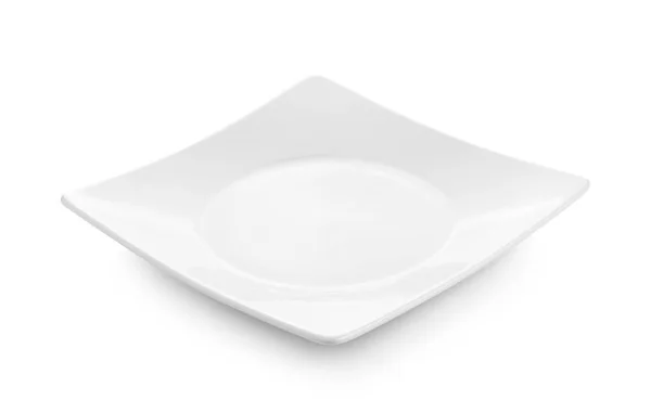 白い白い背景の上皿 — ストック写真
