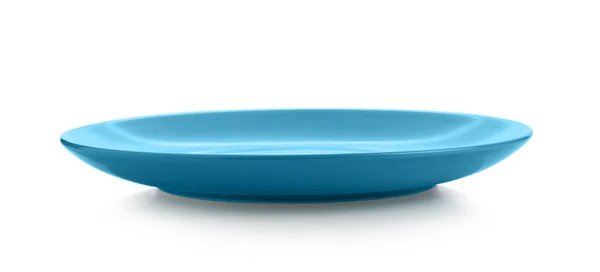 Blue Dish White Background — Stock Photo, Image