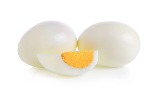Huevo Cocido Sobre Fondo Blanco —  Fotos de Stock