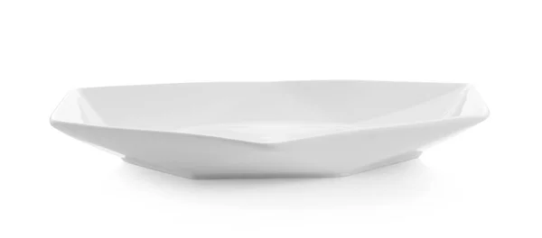 白い背景の上に食べ物の白い皿 — ストック写真