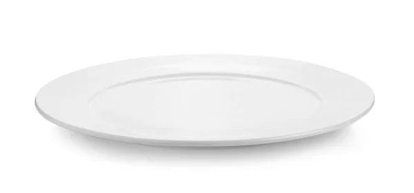 Beautiful White Dish White Background — Stock Photo, Image