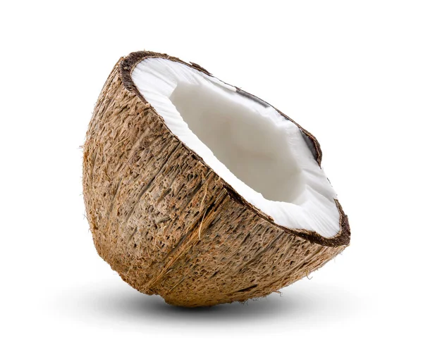 Half Coconut Isolated White Background — Stock Photo, Image