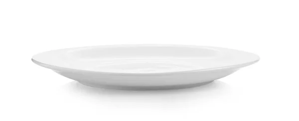 White Plate White Background — Stock Photo, Image