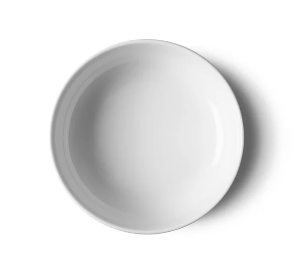 Top View White Bowl White Background — Stock Photo, Image